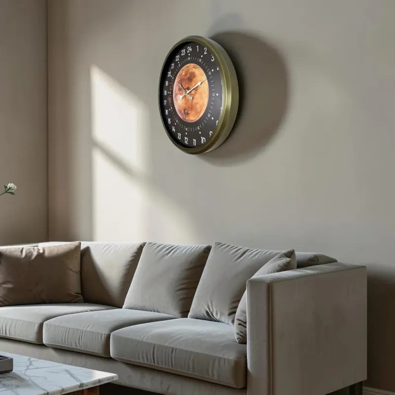 Göstergeli Eskitme Metal Duvar Saati 52 cm · Model 5295E