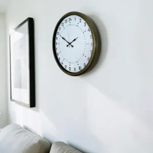 Göstergeli Eskitme Metal Duvar Saati 52 cm · Model 5297E