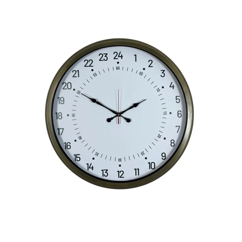 Göstergeli Eskitme Metal Duvar Saati 52 cm · Model 5297E