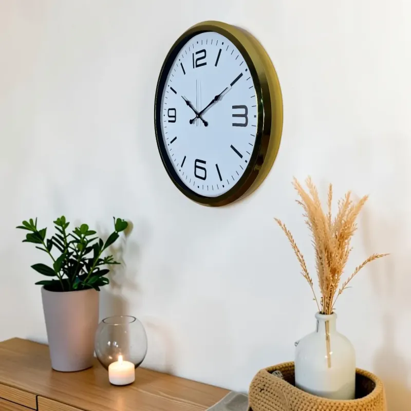 Gold Metal Duvar Saati 52 cm · Model 5208G