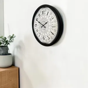Siyah Metal Duvar Saati 52 cm · Model 5219B