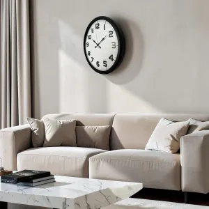 Siyah Metal Duvar Saati 52 cm · Model 5236B