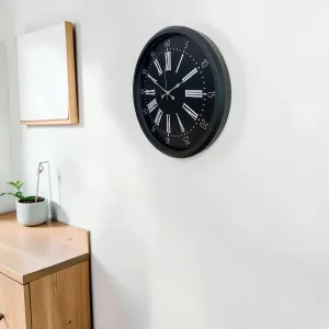 Siyah Metal Duvar Saati 52 cm · Model 5259B