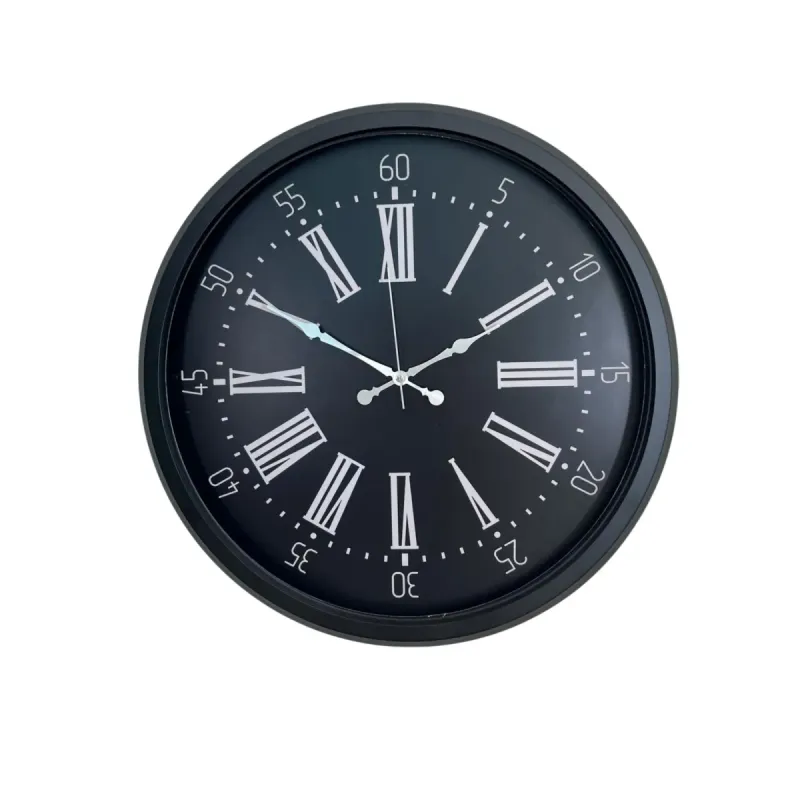 Siyah Metal Duvar Saati 52 cm · Model 5259B