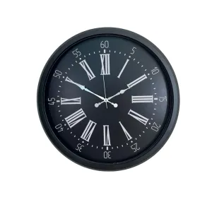 Siyah Metal Duvar Saati 52 cm · Model 5259B
