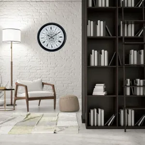 Siyah Metal Duvar Saati 52 cm · Model 5269B