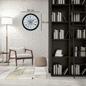 Siyah Metal Duvar Saati 52 cm · Model 5269B