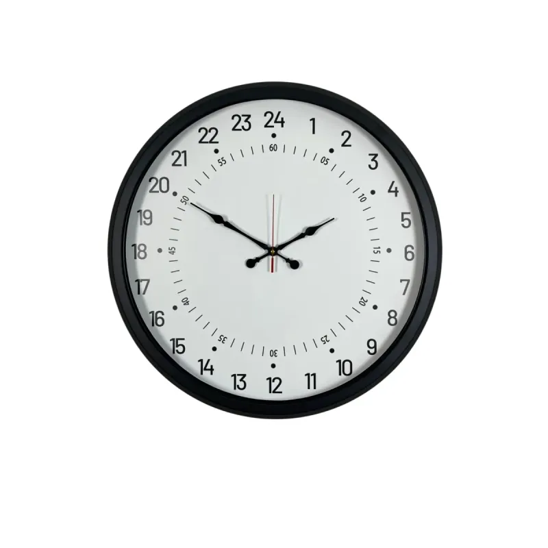 Göstergeli Siyah Metal Duvar Saati 52 cm · Model 5297B