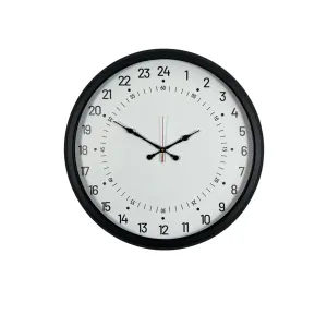 Göstergeli Siyah Metal Duvar Saati 52 cm · Model 5297B