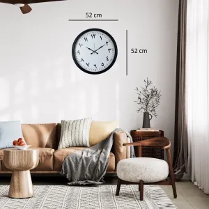 Siyah Metal Duvar Saati 52 cm · Model 5299B