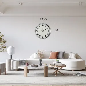 Beyaz Metal Duvar Saati 52 cm · Model 5236W