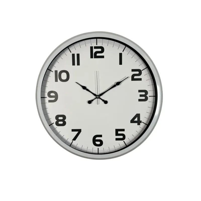 Beyaz Metal Duvar Saati 52 cm · Model 5236W