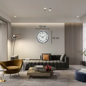 Beyaz Metal Duvar Saati 52 cm · Model 5263W