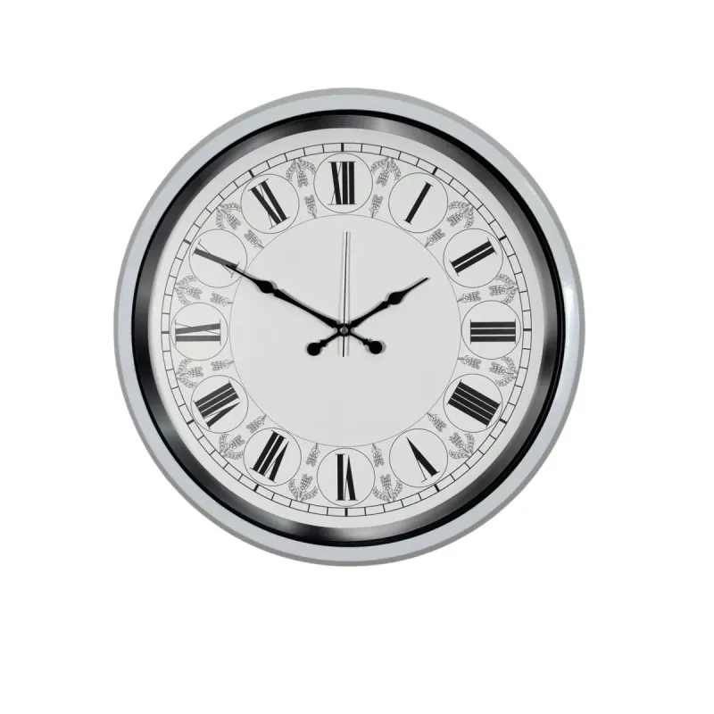 Beyaz Metal Duvar Saati 52 cm · Model 5263W