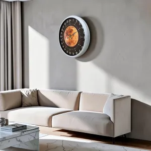 Göstergeli Beyaz Metal Duvar Saati 52 cm · Model 5295W