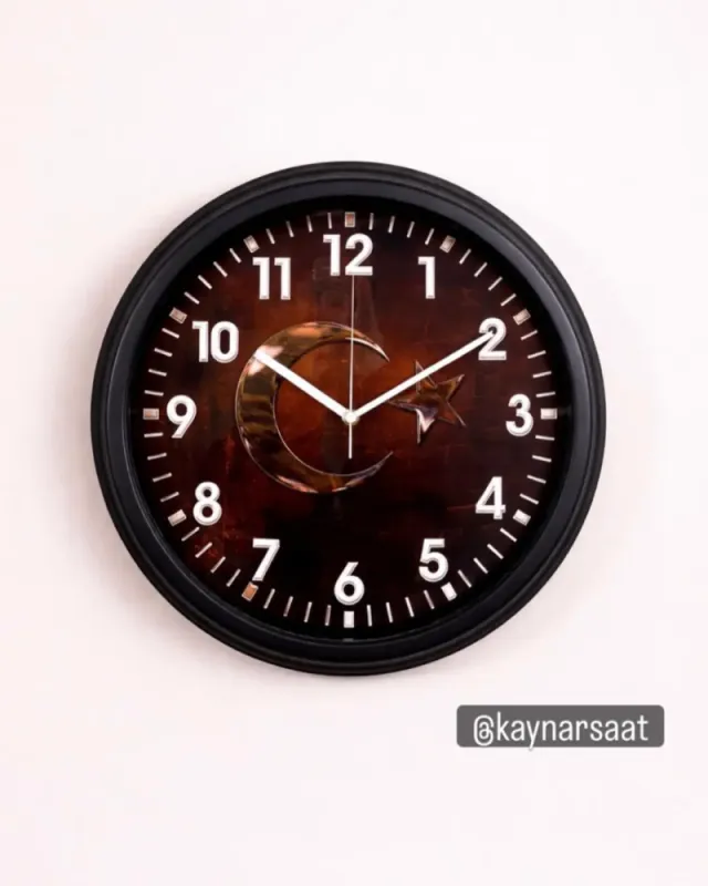 40x40 Siyah Metal Duvar Saati