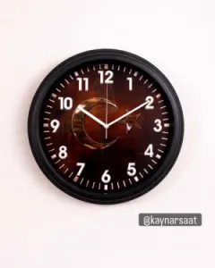 40x40 Siyah Metal Duvar Saati