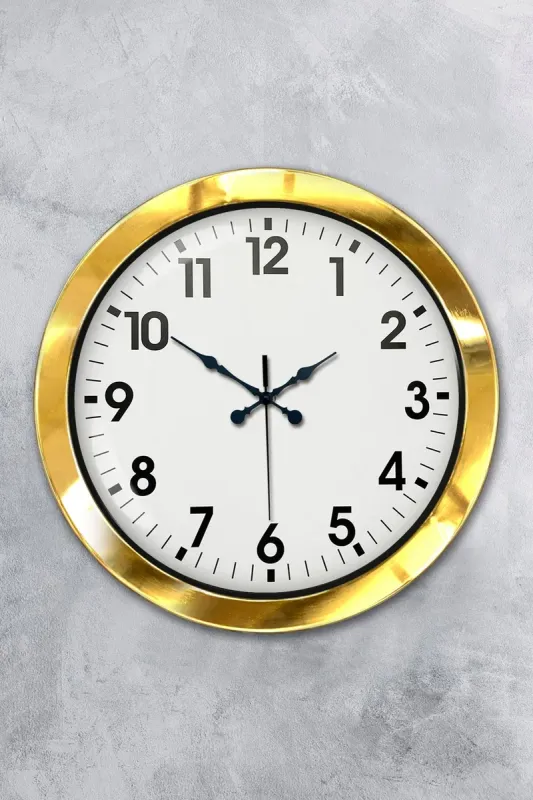 Gold Metal Duvar Saati 36 cm · Model 3601G