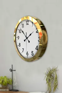 Gold Metal Duvar Saati 36 cm · Model 3601G