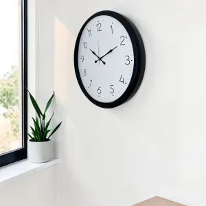 Siyah Metal Duvar Saati 52 cm · Model 5204B