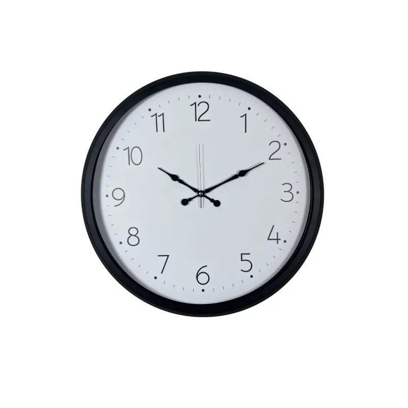 Siyah Metal Duvar Saati 52 cm · Model 5204B
