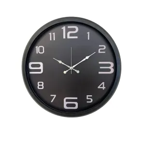 Siyah Metal Duvar Saati 52 cm · Model 5209B