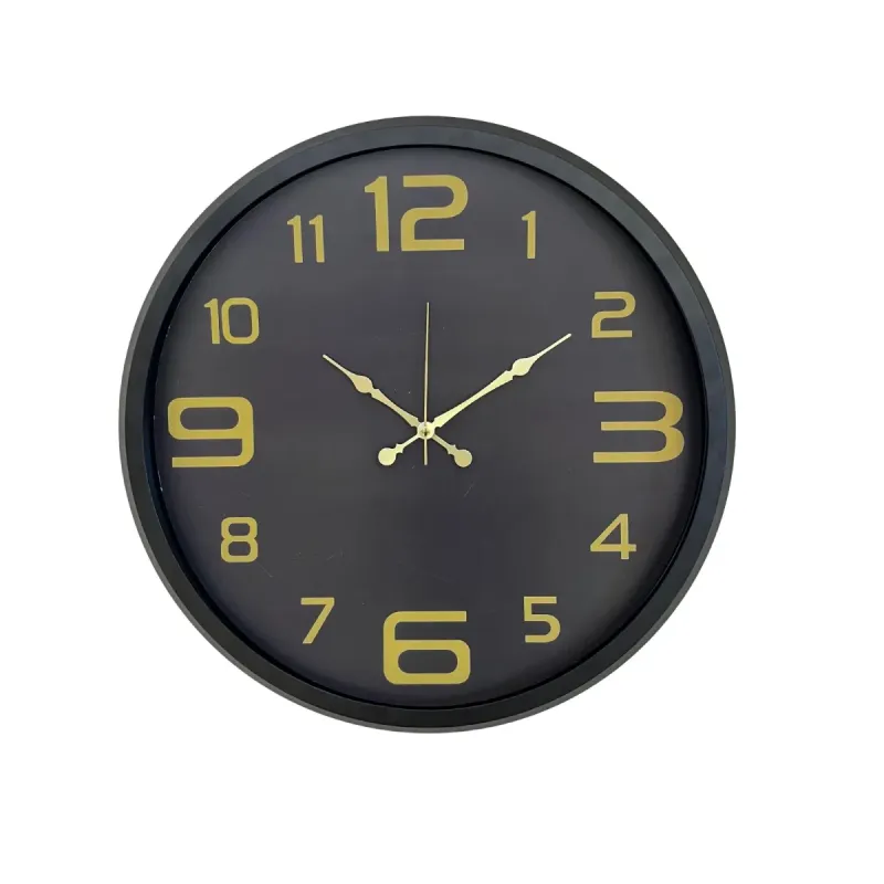 Siyah Metal Duvar Saati 52 cm · Model 5210B