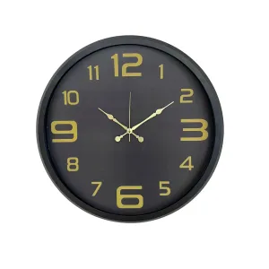 Siyah Metal Duvar Saati 52 cm · Model 5210B