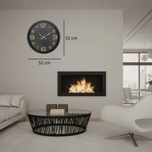 Siyah Metal Duvar Saati 52 cm · Model 5210B