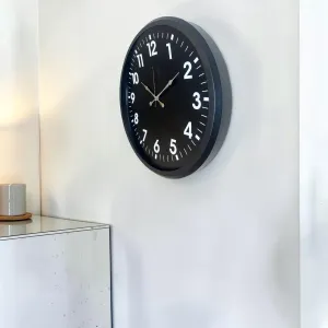 Siyah Metal Duvar Saati 52 cm · Model 5231B