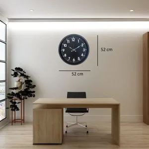 Siyah Metal Duvar Saati 52 cm · Model 5231B