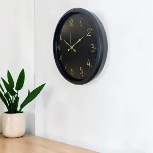 Siyah Metal Duvar Saati 52 cm · Model 5246B