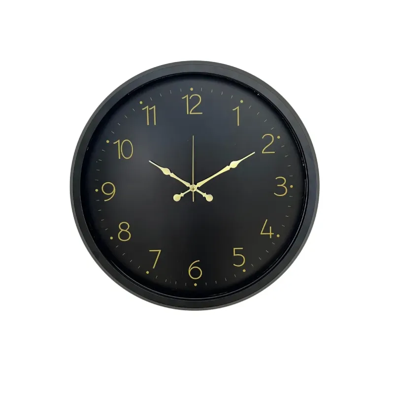 Siyah Metal Duvar Saati 52 cm · Model 5246B