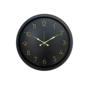 Siyah Metal Duvar Saati 52 cm · Model 5246B
