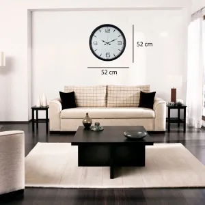 Siyah Metal Duvar Saati 52 cm · Model 5250B