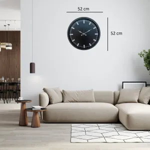 Siyah Metal Duvar Saati 52 cm · Model 5287B