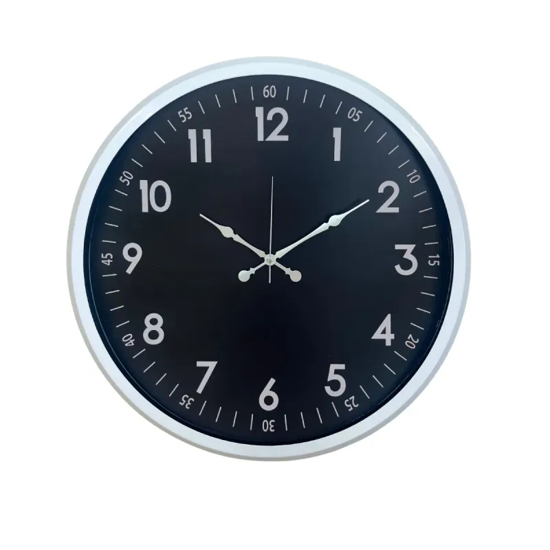 Beyaz Metal Duvar Saati 52 cm · Model 5207W