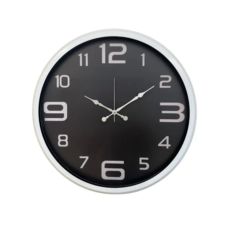 Beyaz Metal Duvar Saati 52 cm · Model 5209W
