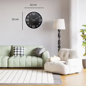 Beyaz Metal Duvar Saati 52 cm · Model 5209W