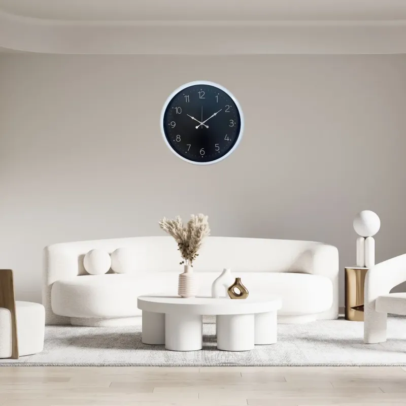 Beyaz Metal Duvar Saati 52 cm · Model 5247W