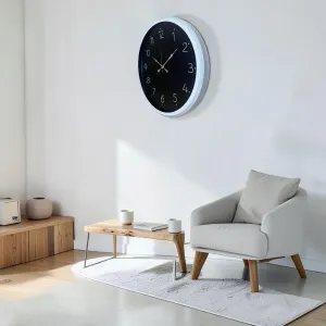 Beyaz Metal Duvar Saati 52 cm · Model 5247W