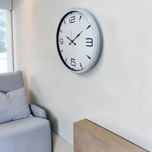 Beyaz Metal Duvar Saati 52 cm · Model 5250W