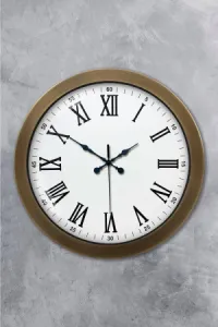 Roma Rakamlı Eskitme Metal Duvar Saati 36 cm · Model 3654E