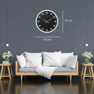 Beyaz Metal Duvar Saati 52 cm · Model 5287W