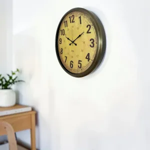 Retro Görünümlü Eskitme Metal Duvar Saati 52 cm · Model 5213E