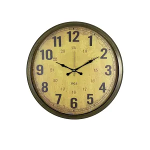 Retro Görünümlü Eskitme Metal Duvar Saati 52 cm · Model 5213E