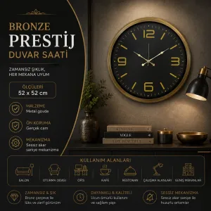 Eskitme Metal Duvar Saati 52 cm · Model 5244E
