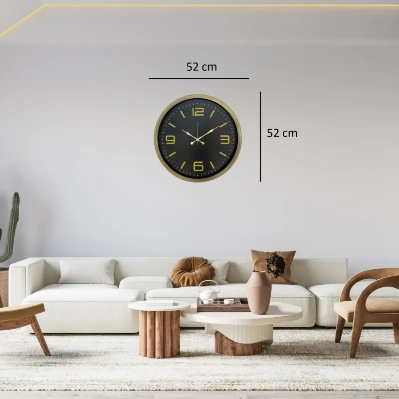 Eskitme Metal Duvar Saati 52 cm · Model 5244E