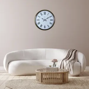 Roma Rakamlı Retro Görünümlü Eskitme Metal Duvar Saati 52 cm · Model 5254E