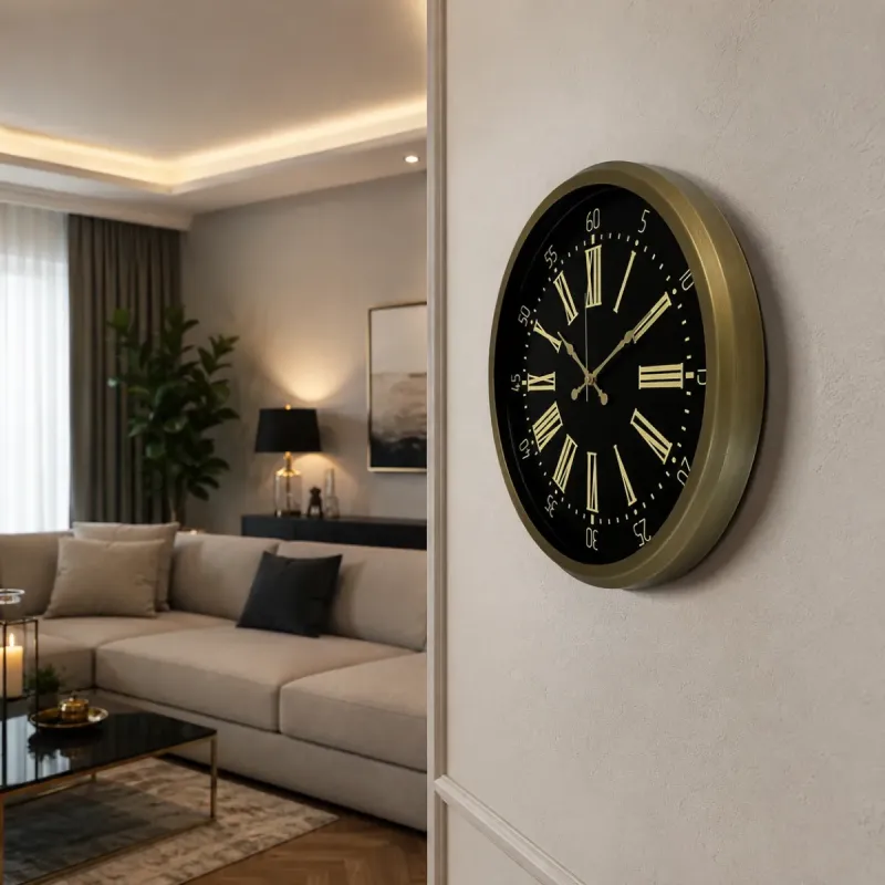 Eskitme Metal Duvar Saati 52 cm · Model 5258E